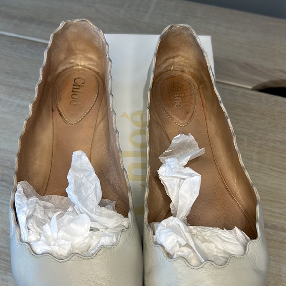 Chloe london lamb leather Lauren Ballerina flat in iceberg color. Size 37 - Picture 2 of 12